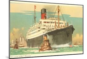 Cunard Ocean Liner RMS Samaria-null-Mounted Art Print