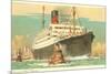 Cunard Ocean Liner RMS Samaria-null-Mounted Premium Giclee Print