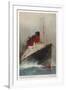 Cunard Passenger Liner on the Transatlantic Run-null-Framed Photographic Print