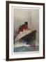 Cunard Passenger Liner on the Transatlantic Run-null-Framed Photographic Print