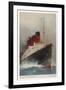 Cunard Passenger Liner on the Transatlantic Run-null-Framed Photographic Print