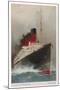 Cunard Passenger Liner on the Transatlantic Run-null-Mounted Photographic Print