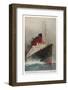 Cunard Passenger Liner on the Transatlantic Run-null-Framed Photographic Print