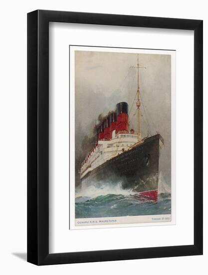 Cunard Passenger Liner on the Transatlantic Run-null-Framed Photographic Print