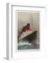 Cunard Passenger Liner on the Transatlantic Run-null-Framed Photographic Print