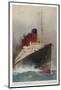 Cunard Passenger Liner on the Transatlantic Run-null-Mounted Photographic Print