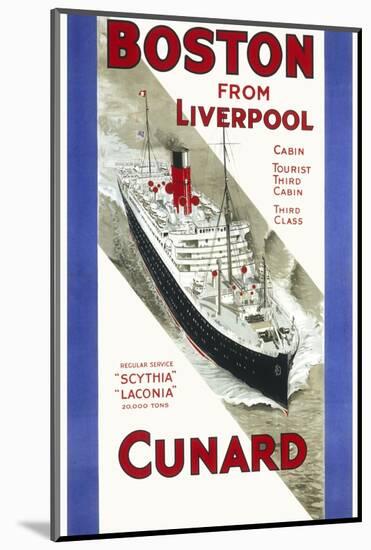 Cunard Poster-null-Mounted Photographic Print