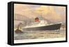 Cunard Saxonia, Ocean Liner-null-Framed Stretched Canvas