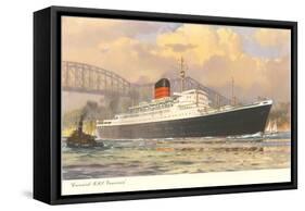 Cunard Saxonia, Ocean Liner-null-Framed Stretched Canvas