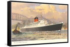 Cunard Saxonia, Ocean Liner-null-Framed Stretched Canvas