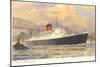 Cunard Saxonia, Ocean Liner-null-Mounted Art Print