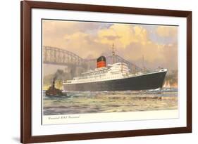 Cunard Saxonia, Ocean Liner-null-Framed Art Print