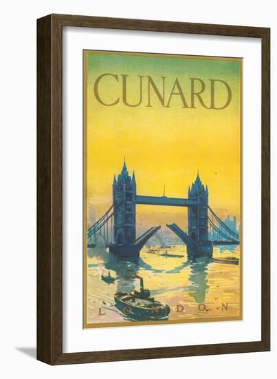 Cunard, Tower Bridge Travel Poster-null-Framed Art Print