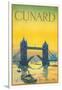 Cunard, Tower Bridge Travel Poster-null-Framed Art Print