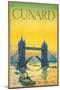 Cunard Travel Poster-null-Mounted Premium Giclee Print