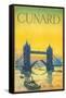 Cunard Travel Poster-null-Framed Stretched Canvas