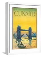 Cunard Travel Poster-null-Framed Art Print