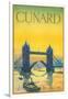 Cunard Travel Poster-null-Framed Art Print