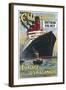 Cunard Travel Poster-null-Framed Art Print