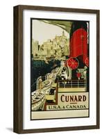 Cunard Usa and Canada Poster-null-Framed Giclee Print