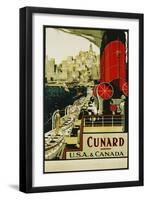 Cunard Usa and Canada Poster-null-Framed Giclee Print