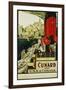 Cunard Usa and Canada Poster-null-Framed Giclee Print