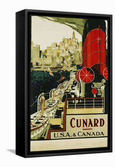 Cunard Usa and Canada Poster-null-Framed Stretched Canvas