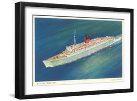 Cunard White Star, Caronia, Ocean Liner-null-Framed Art Print