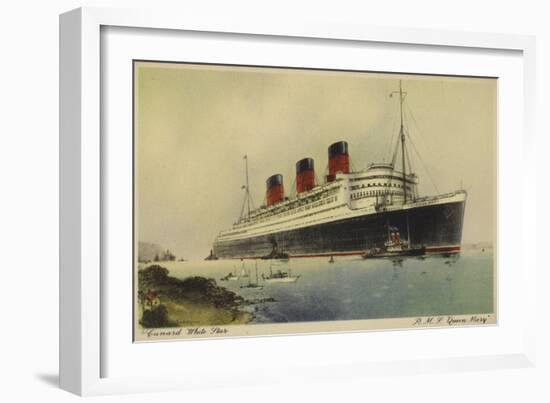 Cunard White Star Line Liner RMS Queen Mary-null-Framed Giclee Print