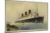 Cunard White Star Line Liner RMS Queen Mary-null-Mounted Giclee Print