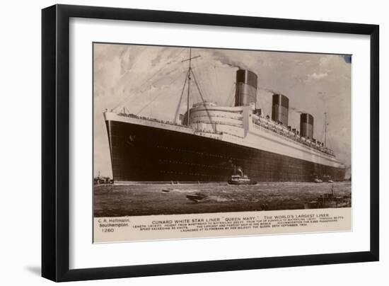 Cunard White Star Line Liner RMS Queen Mary-null-Framed Giclee Print