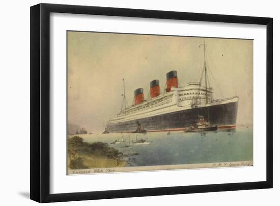 Cunard White Star Line Liner RMS Queen Mary-null-Framed Giclee Print