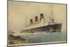 Cunard White Star Line Liner RMS Queen Mary-null-Mounted Giclee Print