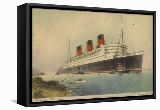 Cunard White Star Line Liner RMS Queen Mary-null-Framed Stretched Canvas