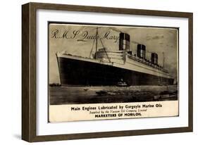 Cunard White Star Line R.M.S. Queen Mary-null-Framed Giclee Print
