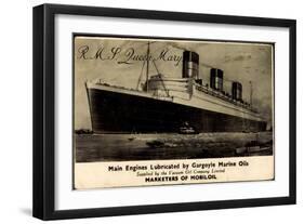 Cunard White Star Line R.M.S. Queen Mary-null-Framed Giclee Print