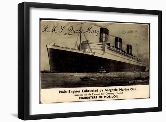 Cunard White Star Line R.M.S. Queen Mary-null-Framed Giclee Print