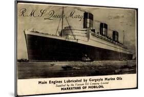 Cunard White Star Line R.M.S. Queen Mary-null-Mounted Giclee Print