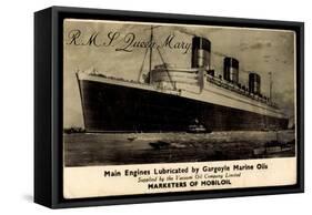 Cunard White Star Line R.M.S. Queen Mary-null-Framed Stretched Canvas