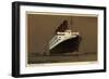 Cunard White Star Line, Steamer Aquitana, Biplane-null-Framed Giclee Print