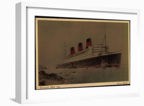 Cunard White Star Line, Steamer Queen Mary-null-Framed Giclee Print