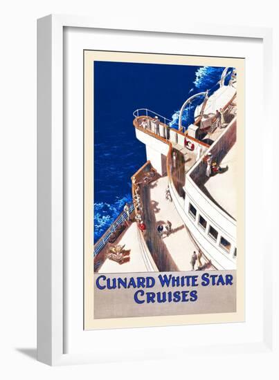 Cunard White Star Line-William Howard Jarvis-Framed Art Print