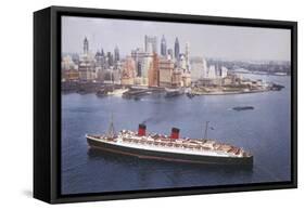 Cunard White Star Liner-null-Framed Stretched Canvas