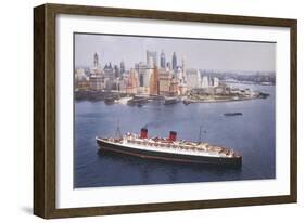 Cunard White Star Liner-null-Framed Art Print