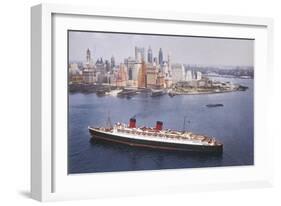 Cunard White Star Liner-null-Framed Art Print