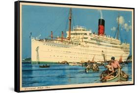 Cunard White Star Ocean Liner, Franconia-null-Framed Stretched Canvas