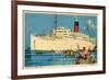 Cunard White Star Ocean Liner, Franconia-null-Framed Art Print