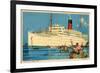 Cunard White Star Ocean Liner, Franconia-null-Framed Art Print