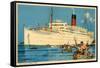 Cunard White Star Ocean Liner, Franconia-null-Framed Stretched Canvas