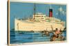 Cunard White Star Ocean Liner, Franconia-null-Stretched Canvas